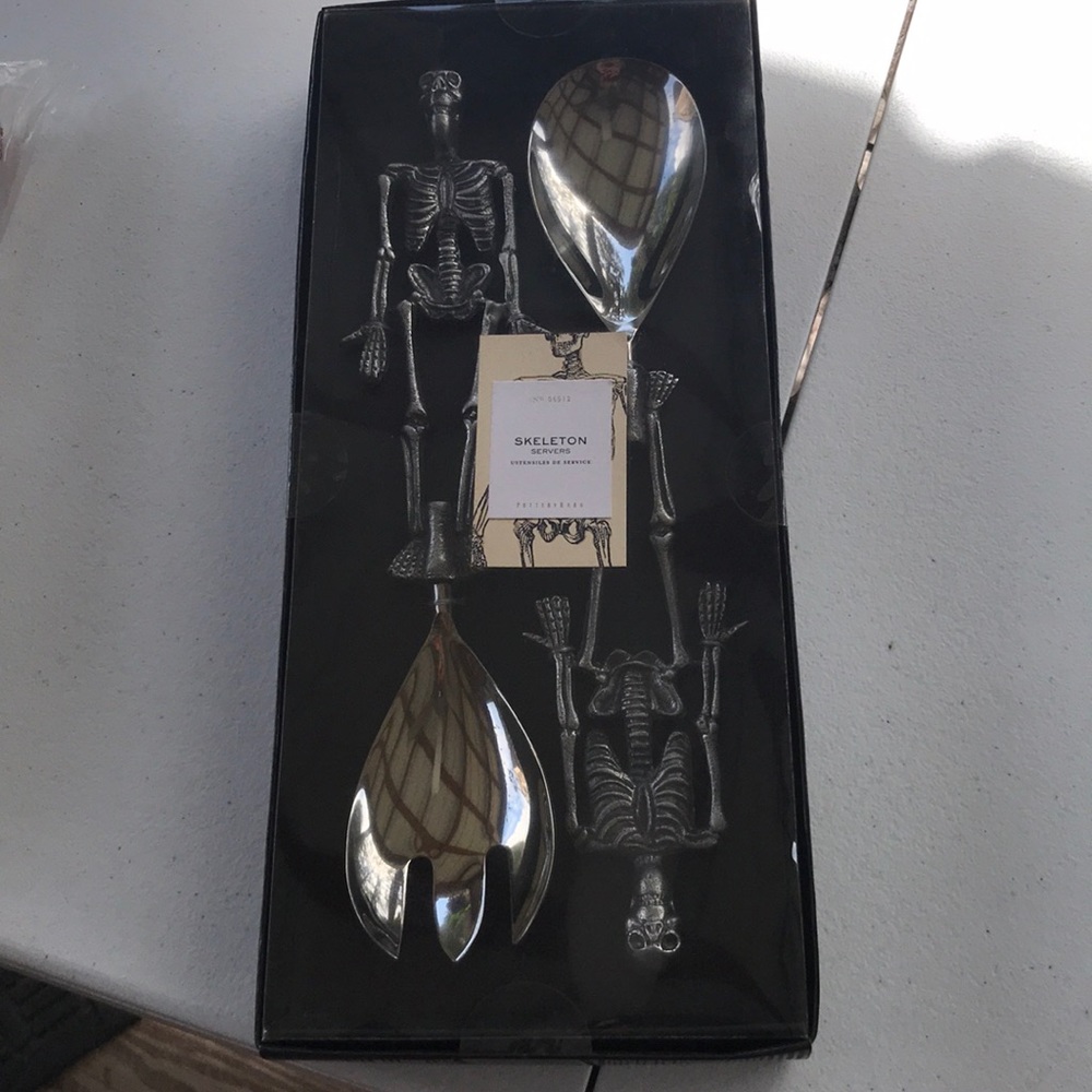 Pottery Barn Skeleton servers